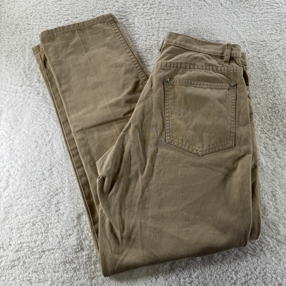 Lauren Ralph Lauren Pants Womens 100% Cotton Khaki Tan Beige Flat‎ Front Size 12